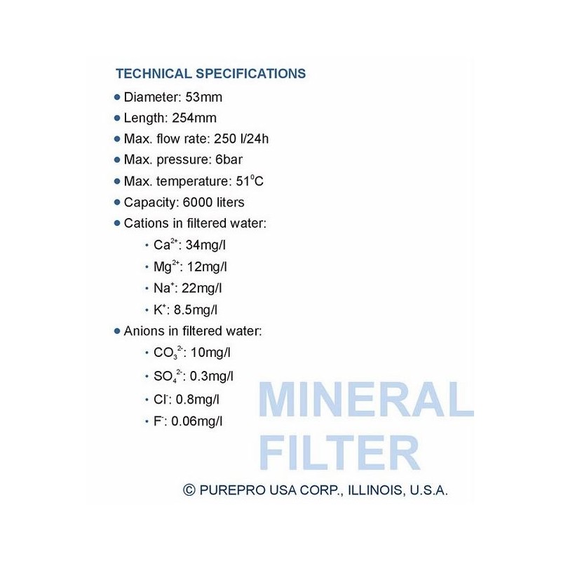 Mineralfilter, Schlauch mit Anschlüssen und 0,5 m 6mm Schlauch