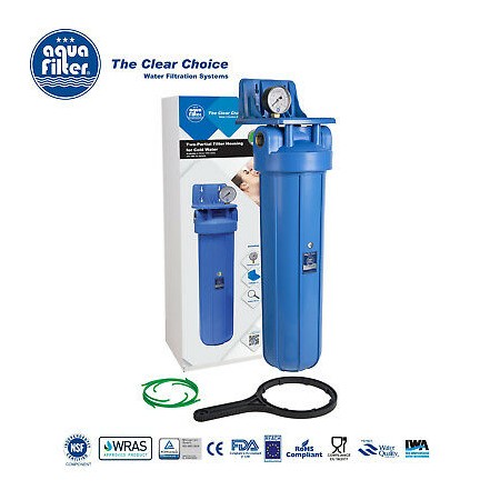 Vodni filter za hišo Big Blue® Aquafilter z manometrom 20