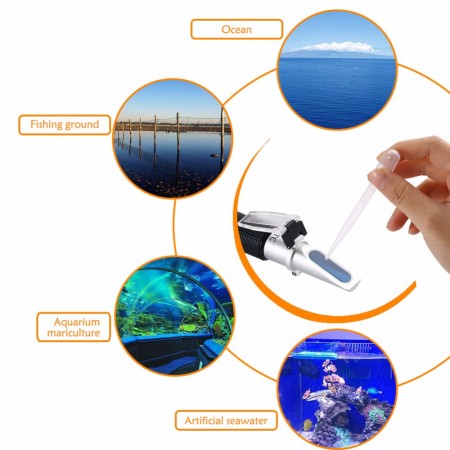 Refraktometer zur Messung des Salzgehalts von Flüssigkeiten, für Aquarien