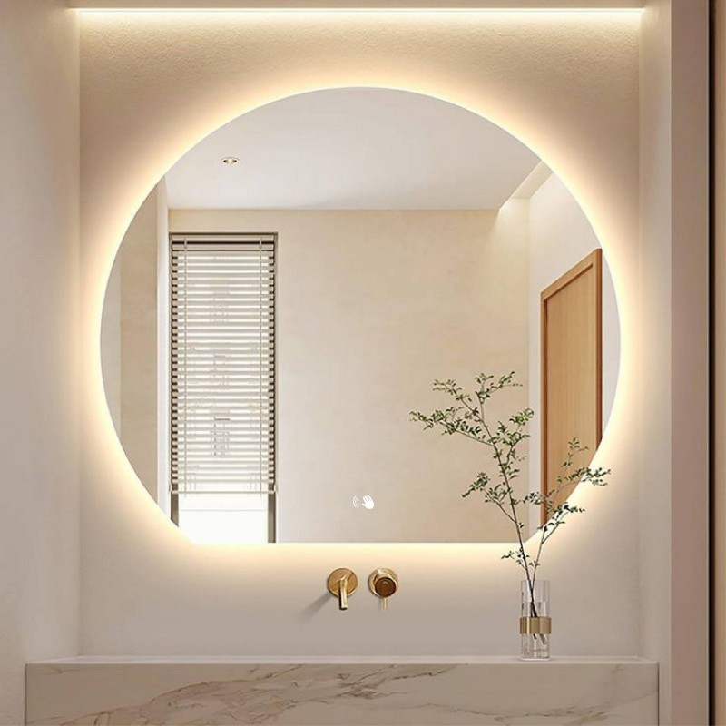 Polkrožno LED ogledalo touch free 80cm