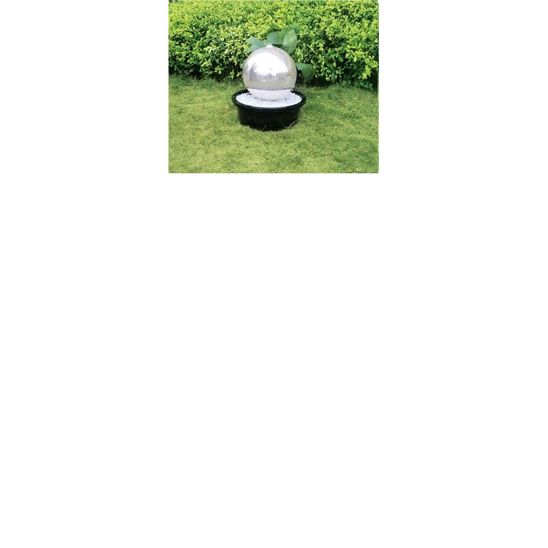 Trojni komplet vrtnih LED fontan iz poliranega nerjavečega jekla (30, 38, 48 cm)