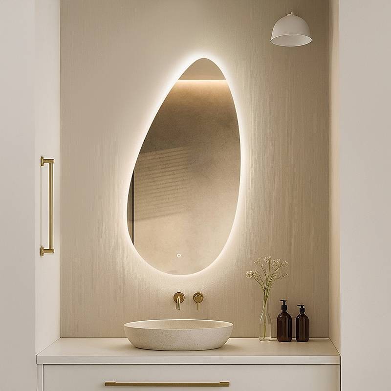 Veliko kopalniško LED ogledalo BigAlmond Vertical