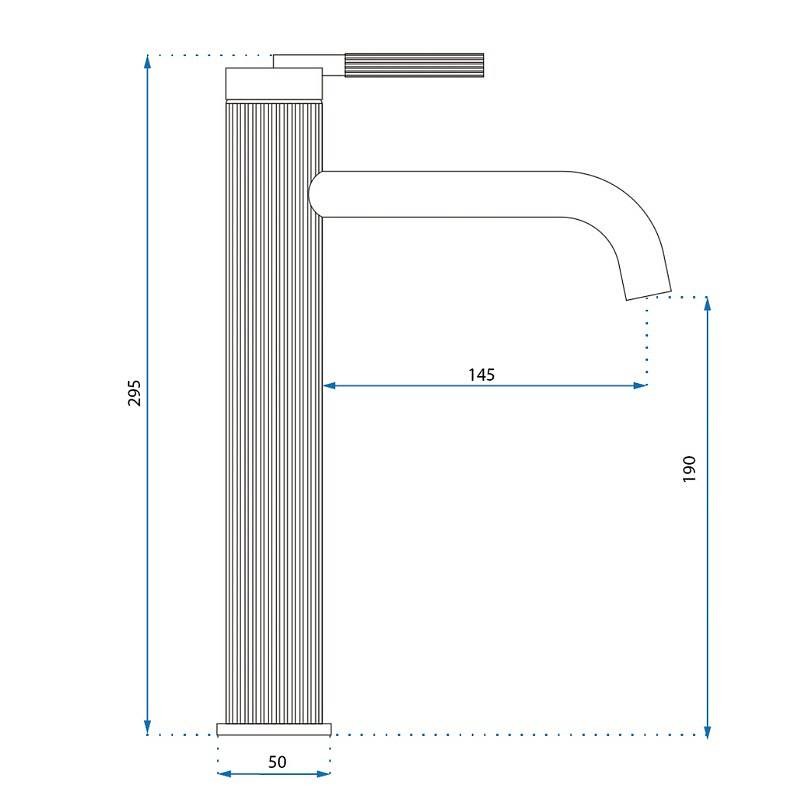 Pipa za umivalnik Argon Brush Copper High 
