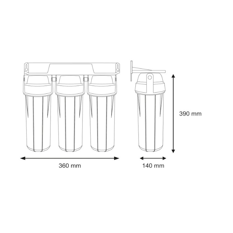Hišni vodni filter Tripleks® Aquafilter + komplet filtrirnih vložkov