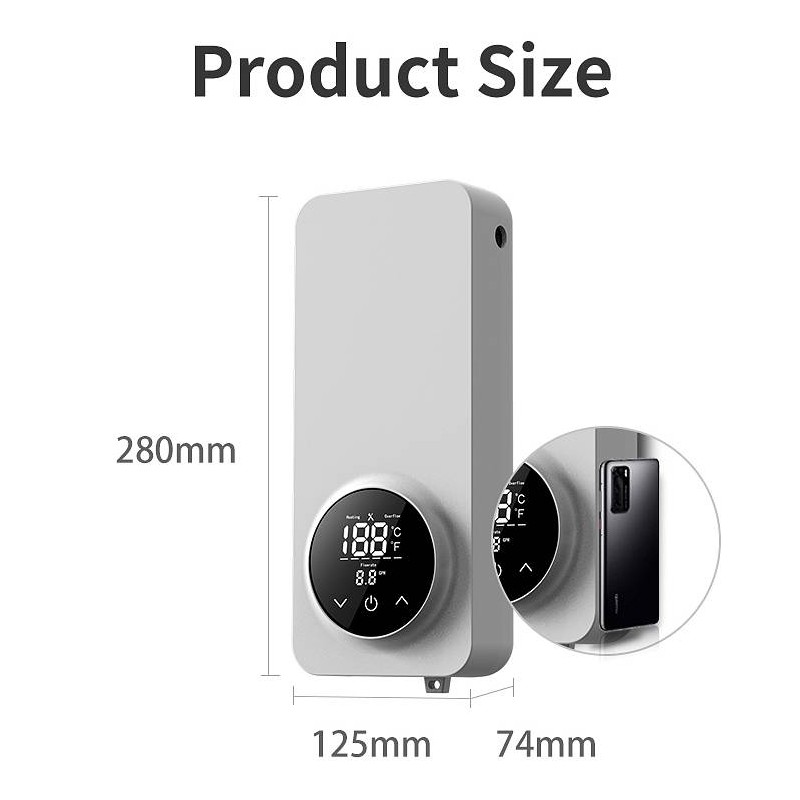 Pretocni grelnik vode dimenzije