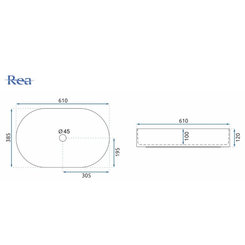 Nadpultni keramični umivalnik Nadia 60 Marrone