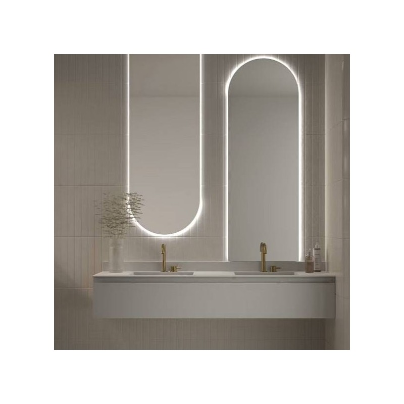 Dvojno polovalno led ogledalo