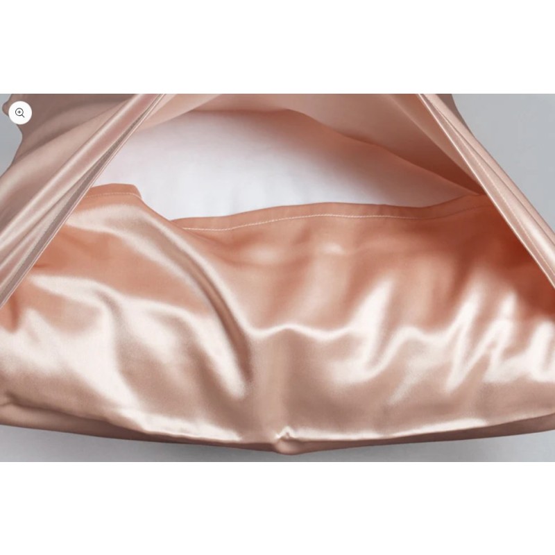 Darilni set svilena prevleka za vzglavnik 50x70 rose pink