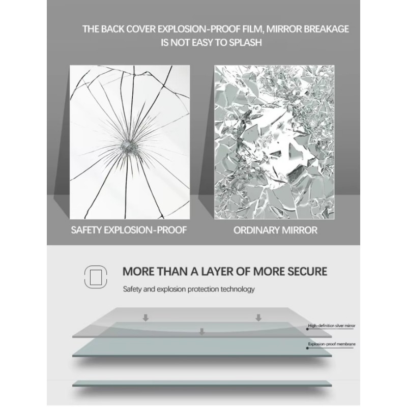 Dvojno polovalno LED ogledalo BigAlmond®