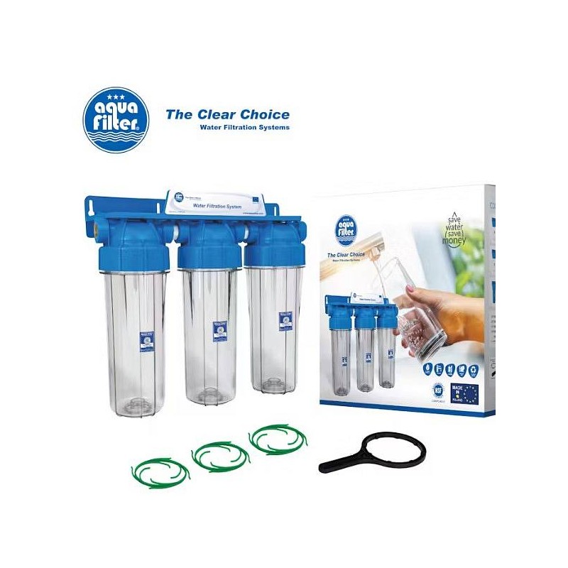 Hišni vodni filter Tripleks® Aquafilter + komplet filtrirnih vložkov