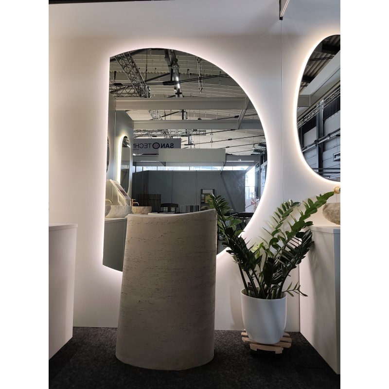 Veliko polkrožno ogledalo XXL za salone, hotele, restavracije,..