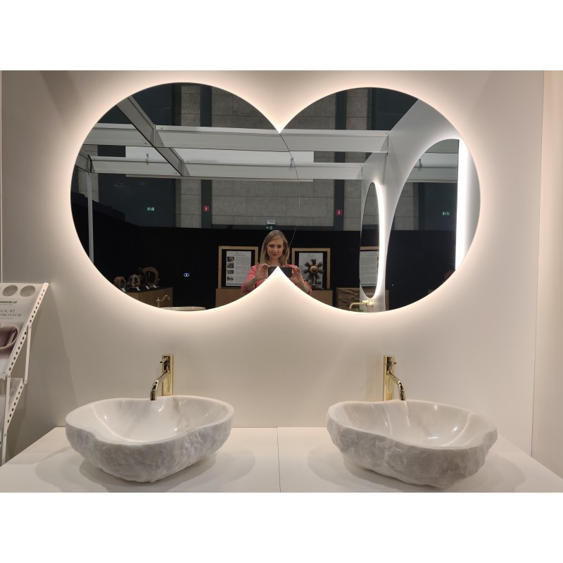 Dvojno okroglo LED ogledalo BigAlmond®