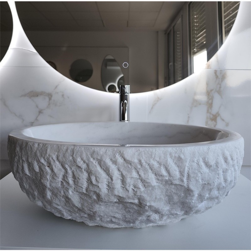 Kamniti umivalnik BigAlmond® Alba