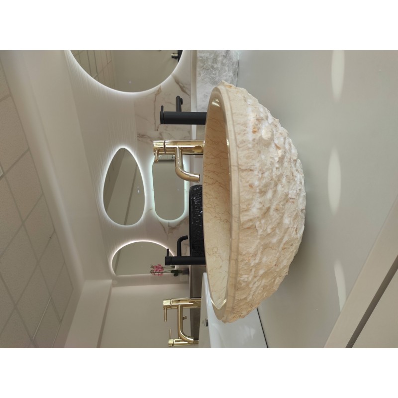 Naturstein Waschbecken Beige Marmor 