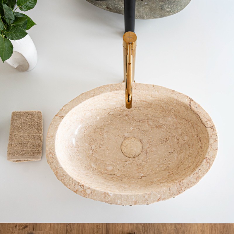 Kamniti umivalnik Marmor Beige Oval