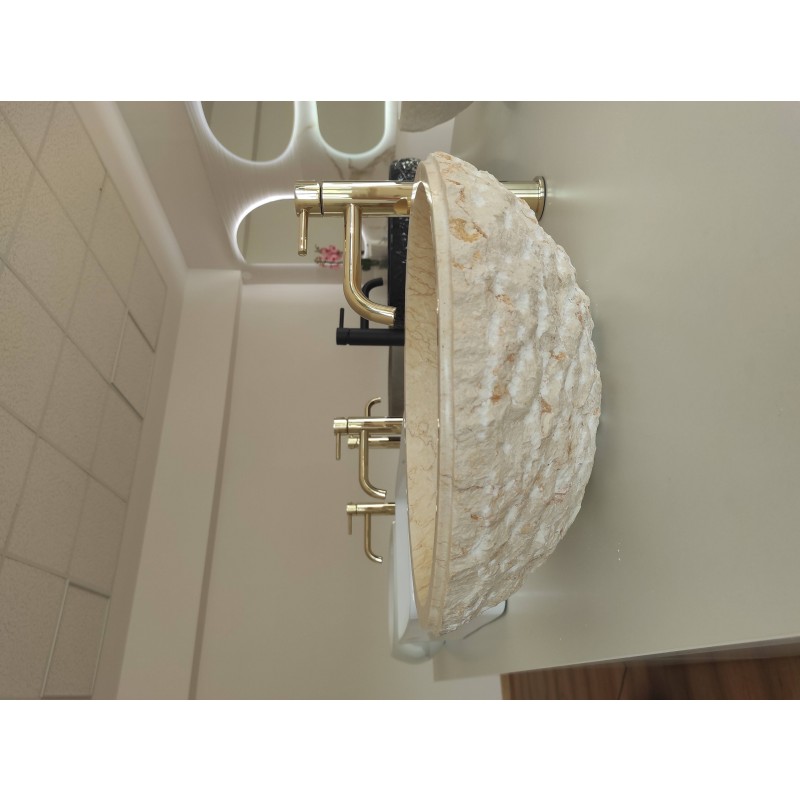 Naturstein Waschbecken Beige Marmor 