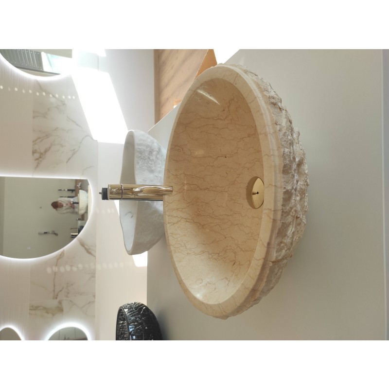 Naturstein Waschbecken Beige Marmor 