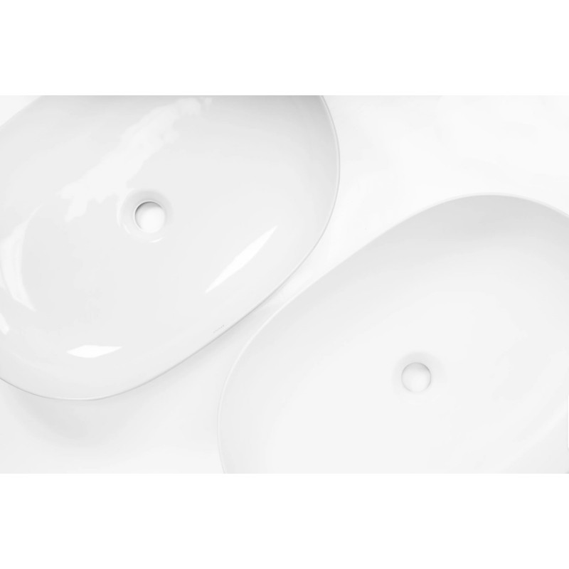 Nadpultni keramični umivalnik Cleo 61 beli mat