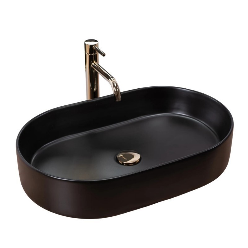 Keramik Aufsatzwaschbecken Nadia black mat