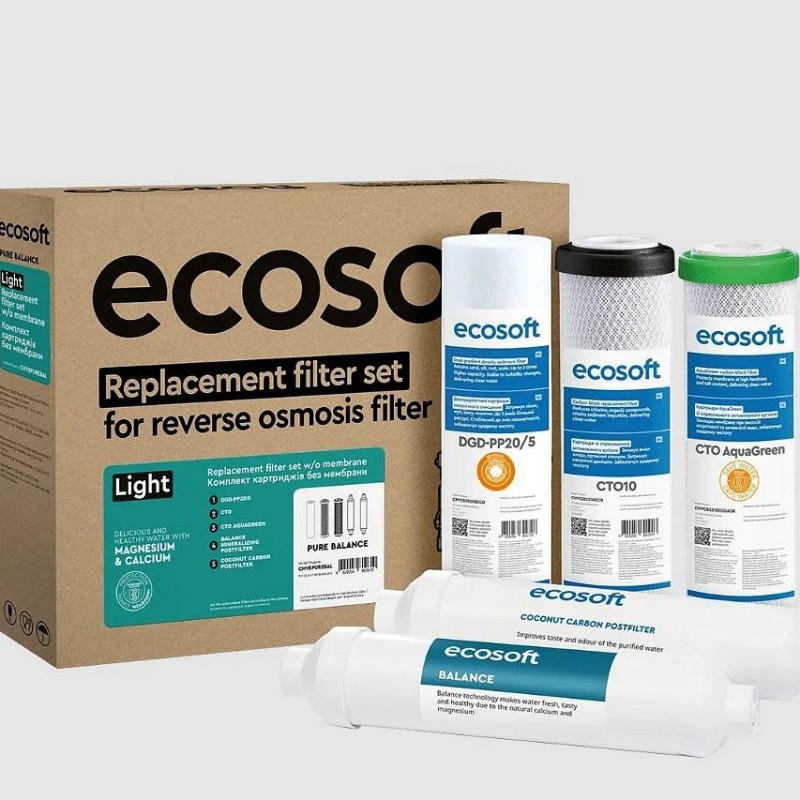 Komplet nadomestnih filtrov za reverzno osmozo ECOSOFT PURE BALANCE