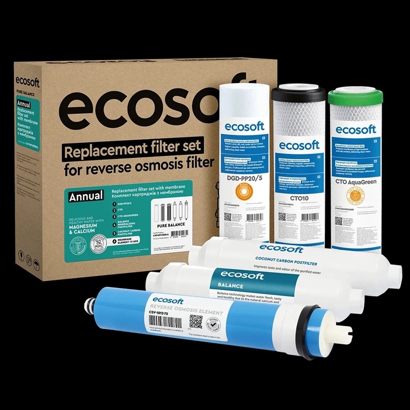Komplet 6 nadomestnih filtrov za ECOSOFT PURE BALANCE z membrano