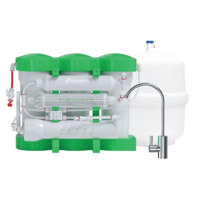 Vodni filter reverzna osmoza Ecosoft Pure Balance ( optimalna kombinacija mineralov, manj odpadne vode, praktična zasnova ) 