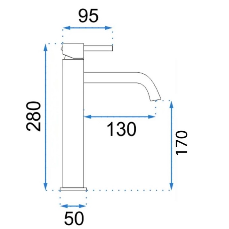 Kopalniška pipa REA BRUSHED GOLD