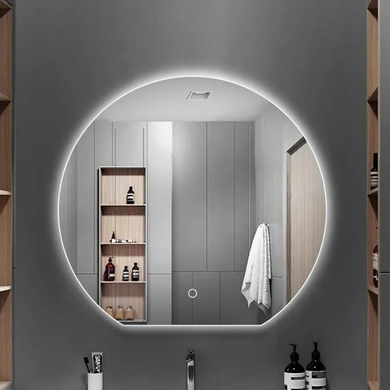 Polkrožno kopalniško LED ogledalo 70 / 80 / 90 /100 cm