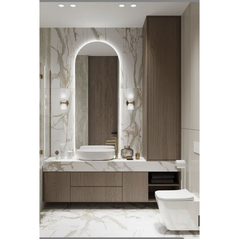 Dvojno polovalno LED ogledalo BigAlmond®