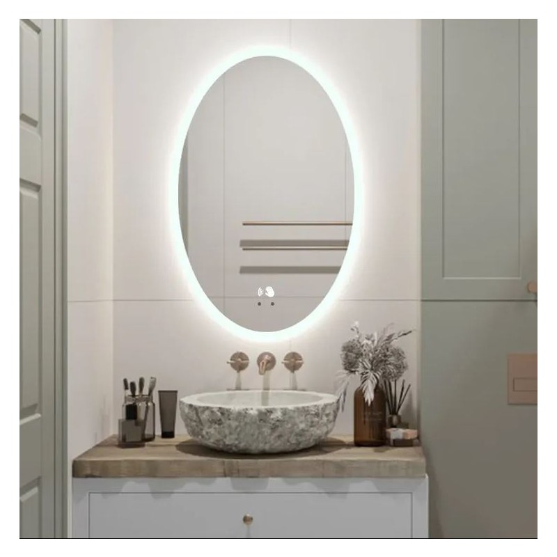 LED ogledalo za kopalnico Oval 75 cm x 100 cm