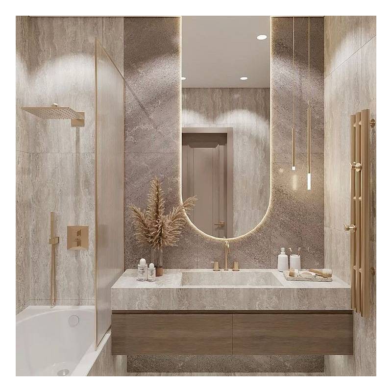 Dvojno polovalno LED ogledalo BigAlmond®