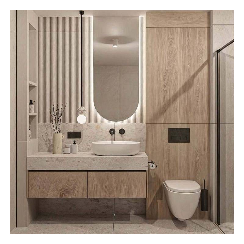 Dvojno polovalno LED ogledalo BigAlmond®