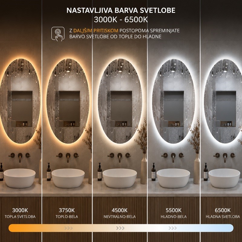 Led ogledalo za kopalnico CCT