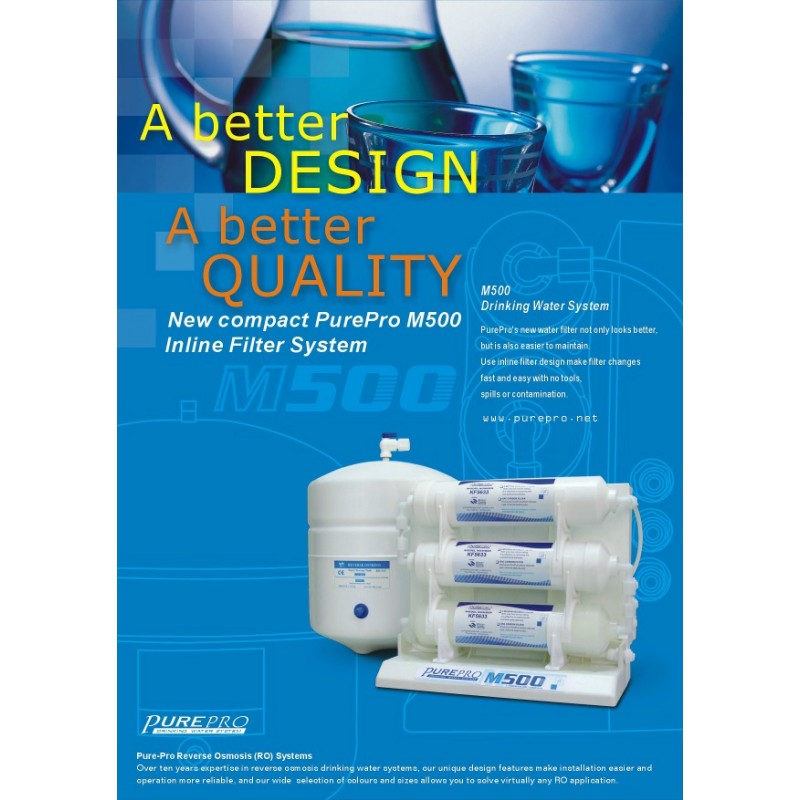 Kompaktna reverzna osmoza PurePro® M500P z vodno črpalko (manjše dimenzije)