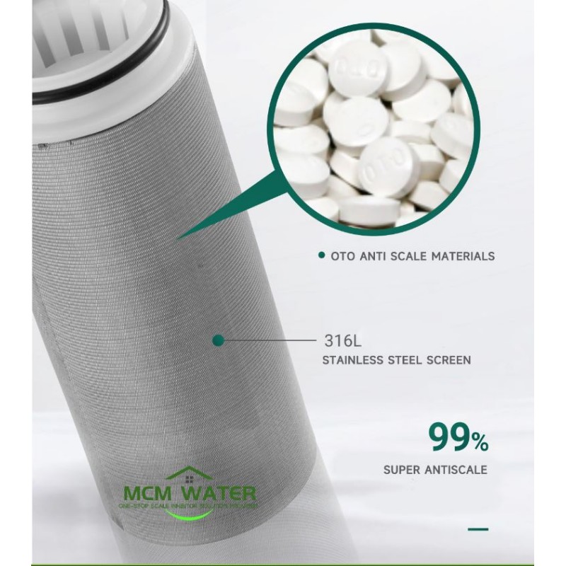 Mehčalec vode za pretočne grelnike, grelne pipe, bojlerje, pralne stroje, pomivalne stroje, armature 99% učinkovitost