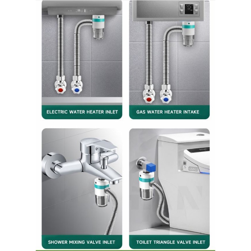 Mehčalec vode za pretočne grelnike, grelne pipe, bojlerje, pralne stroje, pomivalne stroje, armature 99% učinkovitost