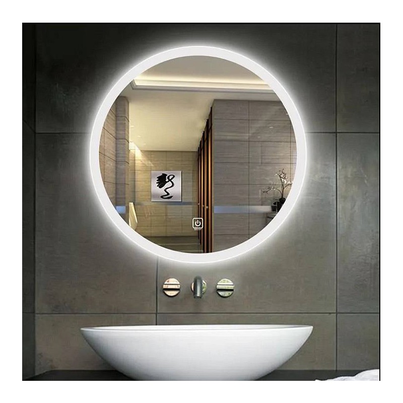 Okroglo kopalniško ogledalo z osvetlitivijo