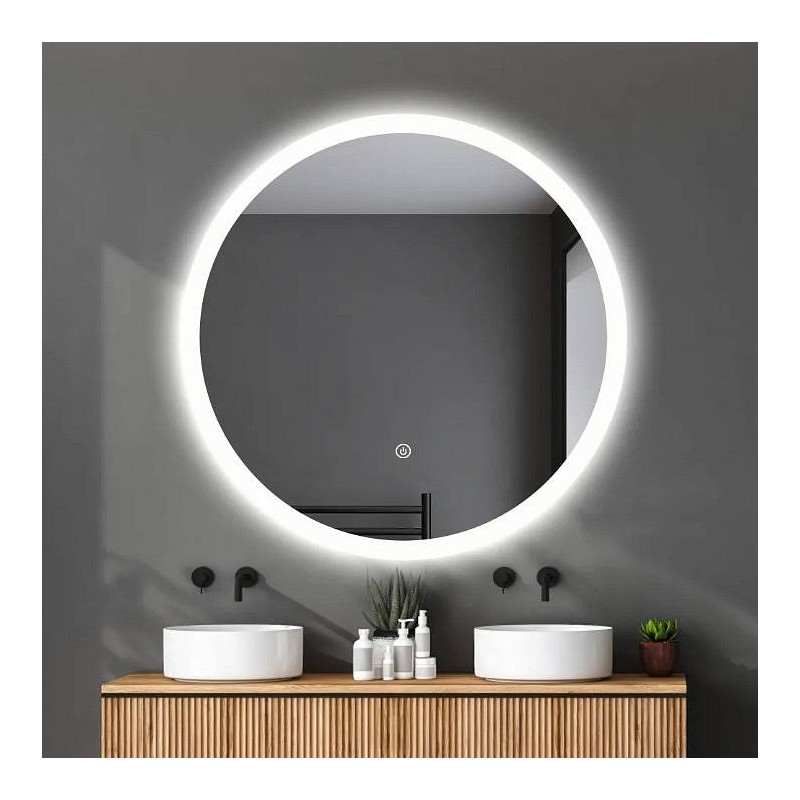 Okroglo kopalniško ogledalo z osvetlitivijo