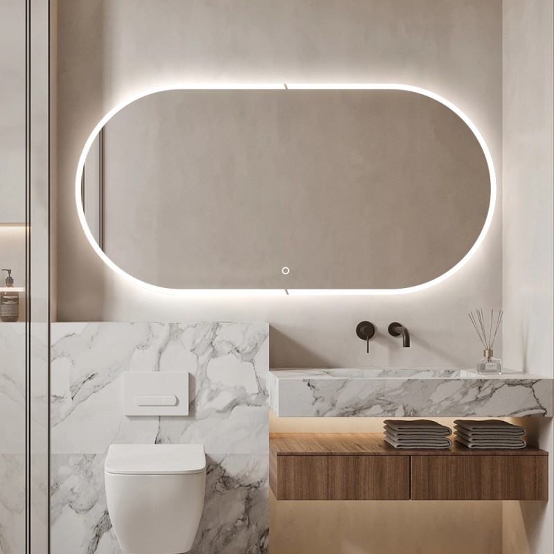 Ovaler LED Badspiegel