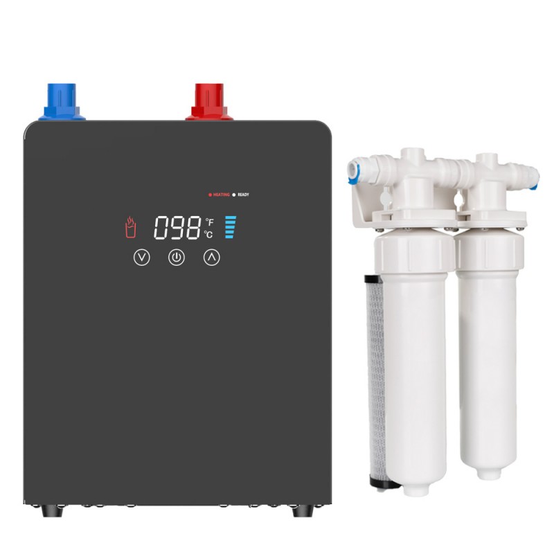 Kuhinjska armatura z vročo in filtrirano vodo iWater C (komplet z grelnikom in dvojnim filtrom)