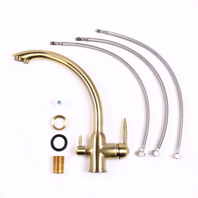 Pipa za filtrirano vodo Vintage Gold v kompletu