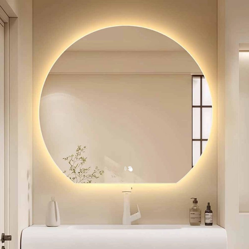 Polkrožno LED ogledalo touch free 80cm