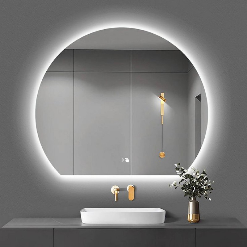 Polkrozno LED ogledalo na senzor