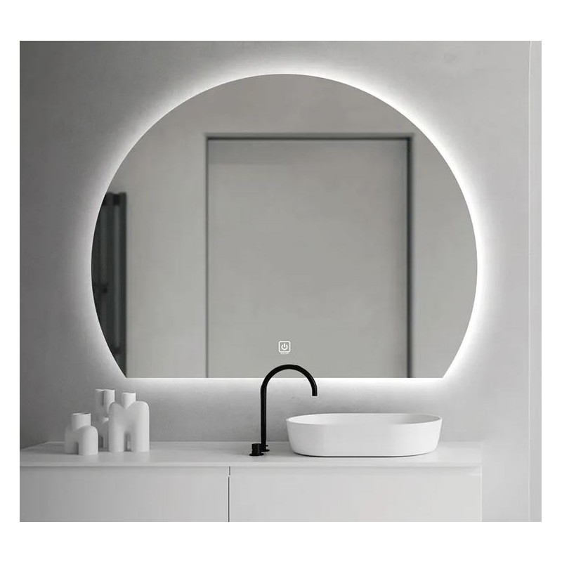 Polkrožno kopalniško LED ogledalo 70 / 80 / 90 /100 cm