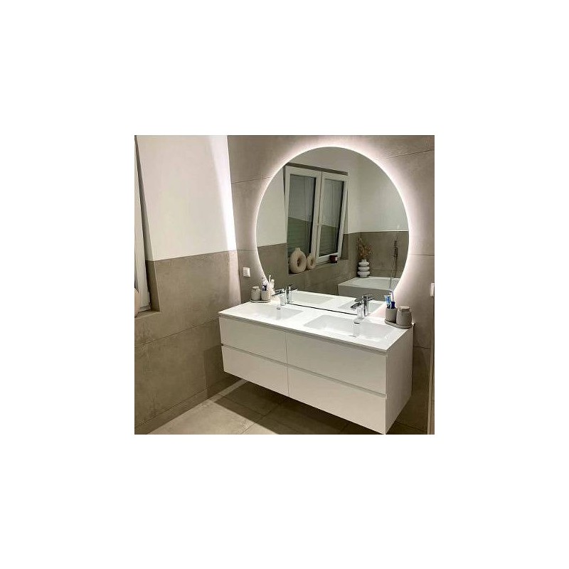 Polkrožno kopalniško LED ogledalo 70 / 80 / 90 /100 cm