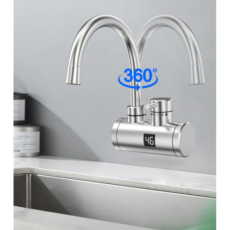 Stenska grelna pipa iz nerjavečega jekla + varnostno zaščitno stikalo