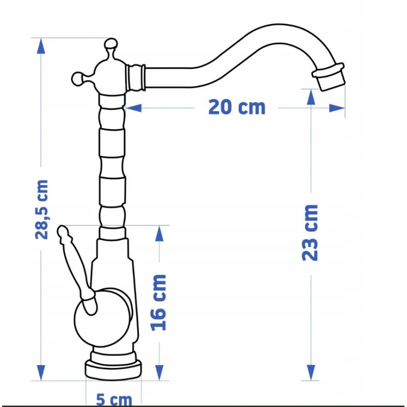 Kopalniška armatura Rea Bona old gold high