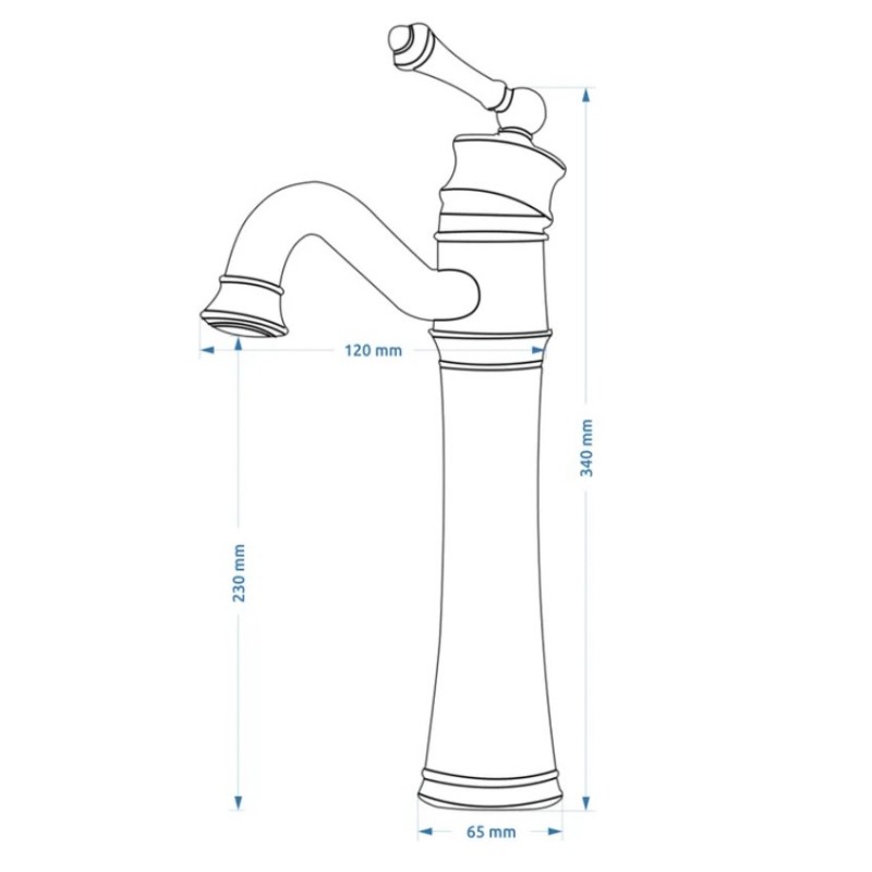 Kopalniška armatura Rea Vintage Black High 