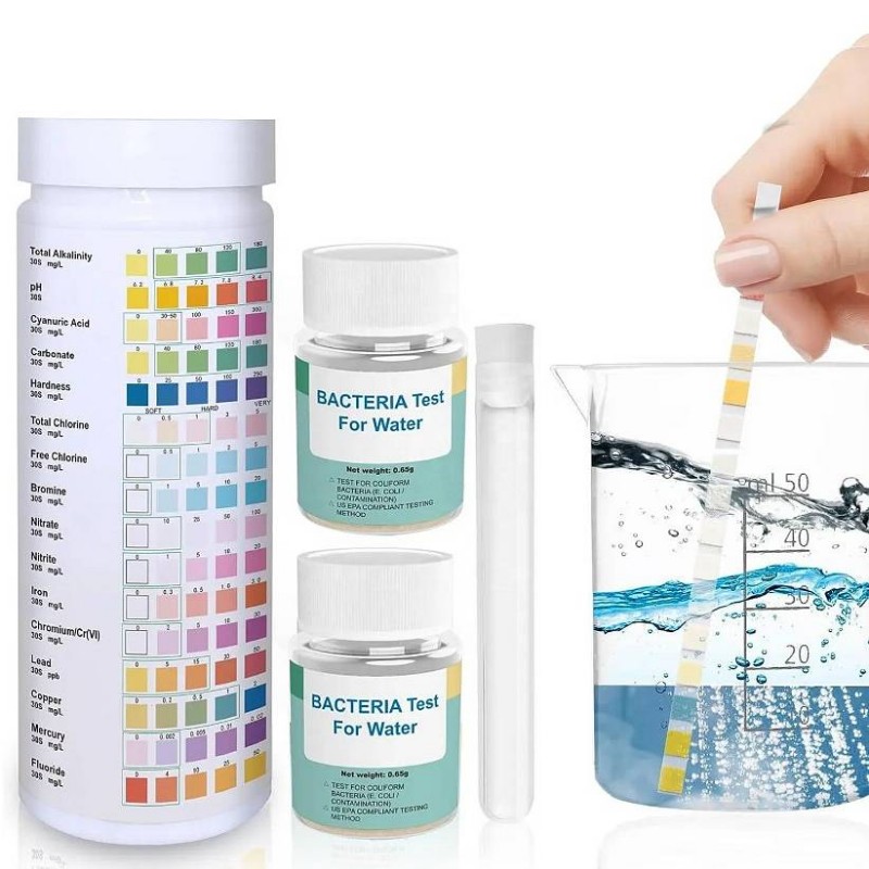 Testi za analizo pitne vode vključno z bakterijo E.Coli (100 lističev)