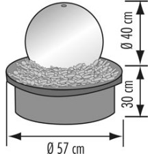 Trojni komplet vrtnih LED fontan iz poliranega nerjavečega jekla (30, 38, 48 cm)